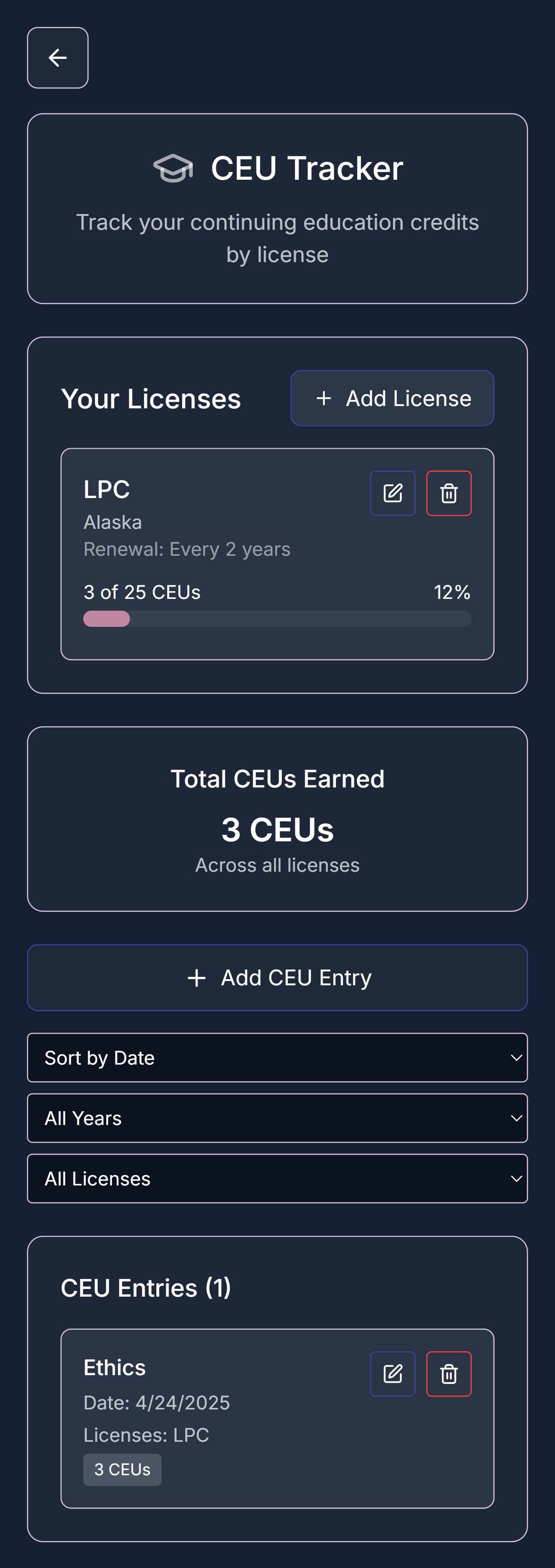 CEU Tracker